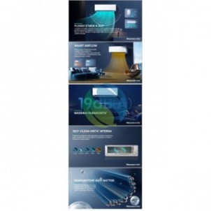 Hisense Dual Split 9000+18000 Btu 3AMW62U4RJC CF25YR4BG CF50XS1GG Condizionatore Hi Comfort Bianco Inverter WiFi R-32 Hisense