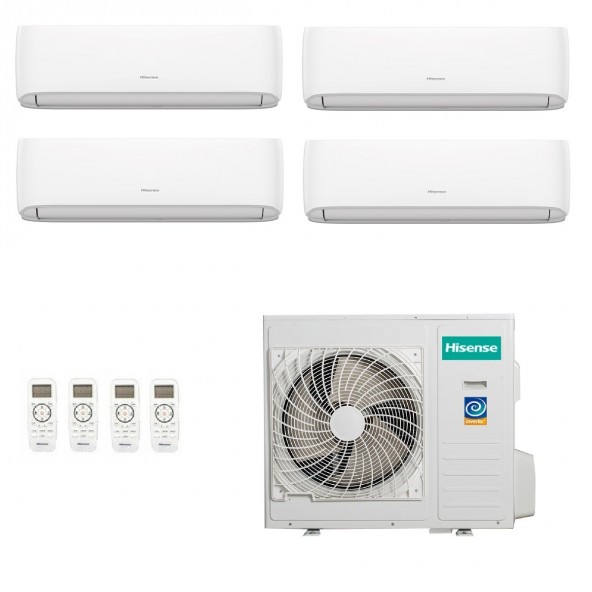 Hisense Quadri Split 7000+9000+9000+12000 4AMW81U4RJC CF20YR4BG CF25YR4BG CF25YR4BG CF35MR0BG Condizionatore Hi Comfort R-32 ...