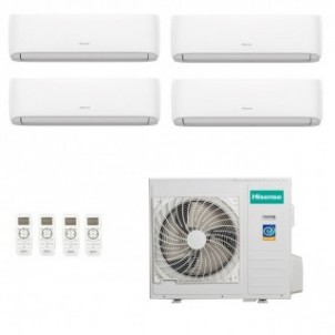 Hisense Quadri Split 7000+9000+9000+12000 4AMW81U4RJC CF20YR4BG CF25YR4BG CF25YR4BG CF35MR0BG Condizionatore Hi Comfort R-32 ...