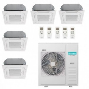 Hisense Penta Split Cassetta 60x60 9+9+9+9+9 5AMW105U4RQC 5 split ACT26UR4RCC8 Condizionatore WiFi Opzionale Hisense