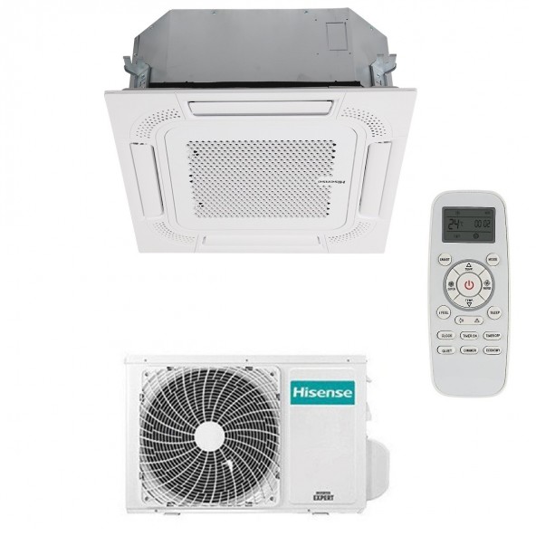 Hisense Mono Split Cassetta 60x60 12000 Btu ACT35UR4RCC8 AUW35U4RS8 Condizionatore Monofase 220 v R-32 WiFi Opz Hisense
