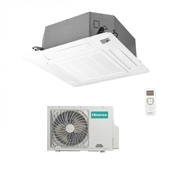 Hisense Mono Split Cassetta 90x90 24000 Btu ACT71UR4RJC8 AUW71U4RK8 Condizionatore Monofase 220 v R-32 WiFi Opz Hisense