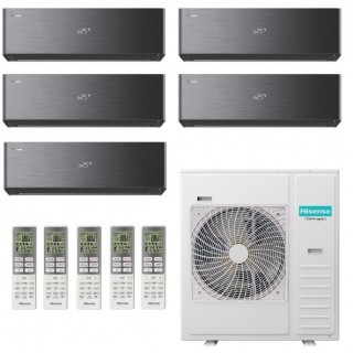 Hisense Penta Split Energy PRO X 9+9+12+12+12 5AMW105U4RQC 2 split QH25XV4BG + 3 split QH35XV4BG Condizionatore WiFi Parete H...