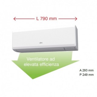 Fujitsu Mono Split 24000 Btu ASEH24KLCBL AOEH24KLCB Condizionatore Bianco KL 18-24 WiFi A++ A+ R-32 Fujitsu