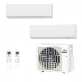 Fujitsu Dual Split 9000+12000 Btu AOEH18KACB2 ASEH09KLTBL ASEH12KLTBL Condizionatore Bianco KL WiFi R-32 A+++ A++ Fujitsu