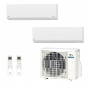 Fujitsu Dual Split 12000+12000 Btu AOEH18KACB2 ASEH12KLTBL ASEH12KLTBL Condizionatore Bianco KL WiFi R-32 A+++ A++ Fujitsu