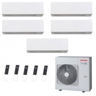 Toshiba Penta Split Daiseikai 10 WHITE 12+12+12+12+12 Btu RAS-5M34G3AVG-E1 Condizionatore Parete WiFi R-32 Bianco Toshiba