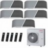 Toshiba Penta Split Haori 9+9+9+9+15 Btu RAS-5M34G3AVG-E1 Condizionatore Parete WiFi R-32 Grigio
