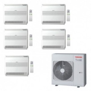 Toshiba Penta Split Console 9+9+9+9+9 Btu RAS-5M34G3AVG-E1 Condizionatore Pavimento WiFi Opzionale R-32 Bianco Toshiba