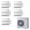 Toshiba Penta Split Console 9+9+9+9+9 Btu RAS-5M34G3AVG-E1 Condizionatore Pavimento WiFi Opzionale R-32 Bianco