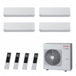 Toshiba Quadri Split Shorai Edge 7000+7000+7000+7000 Btu RAS-4M27G3AVG-E Condizionatore Parete WiFi R-32 Bianco Toshiba