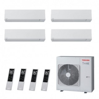 Toshiba Quadri Split Shorai Edge 7000+7000+7000+12000 Btu RAS-4M27G3AVG-E Condizionatore Parete WiFi R-32 Bianco Toshiba