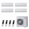Toshiba Quadri Split Shorai Edge 7000+7000+7000+12000 Btu RAS-4M27G3AVG-E Condizionatore Parete WiFi R-32 Bianco