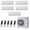 Toshiba Penta Split Shorai Edge 9+9+9+9+12 Btu RAS-5M34G3AVG-E1 Condizionatore Parete WiFi R-32 Bianco