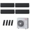 Toshiba Quadri Split Shorai Edge 7000+7000+7000+9000 Btu RAS-4M27G3AVG-E Condizionatore Parete WiFi R-32 Nero