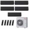 Toshiba Penta Split Shorai Edge 9+9+9+9+12 Btu RAS-5M34G3AVG-E1 Condizionatore Parete WiFi R-32 Nero