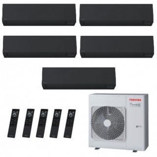 Toshiba Penta Split Shorai Edge 9+9+9+12+12 Btu RAS-5M34G3AVG-E1 Condizionatore Parete WiFi R-32 Nero Toshiba