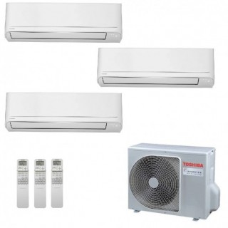 Toshiba Trial Split Seiya Smart 9000+12000+12000 Btu RAS-3M18G3AVG-E Condizionatore Parete WiFi A+++ A++ R-32 Bianco Toshiba