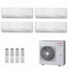 Toshiba Quadri Split Seiya Smart 7000+7000+7000+12000 Btu RAS-4M27G3AVG-E Condizionatore Parete WiFi R-32 Bianco