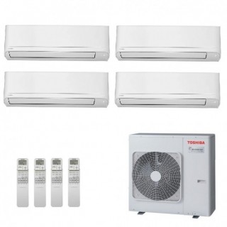 Toshiba Quadri Split Seiya Smart 9000+9000+9000+12000 Btu RAS-4M27G3AVG-E Condizionatore Parete WiFi R-32 Bianco Toshiba
