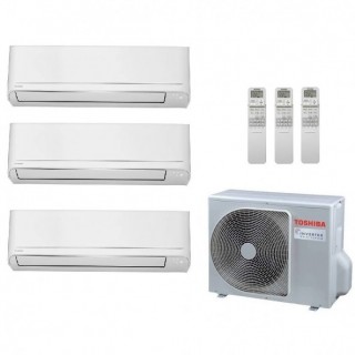 Toshiba Trial Split Seiya Classic 12000+12000+12000 Btu RAS-3M26G3AVG-E Condizionatore Bianco WiFi Opt. A+++ A++ R-32 Toshiba
