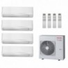 Toshiba Quadri Split Seiya Classic 7000+7000+7000+12000 Btu RAS-4M27G3AVG-E Condizionatore Parete WiFi Opzionale R-32 Bianco