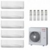 Toshiba Penta Split Seiya Classic 12+12+12+12+12 Btu RAS-5M34G3AVG-E1 Condizionatore Parete WiFi Opzionale R-32 Bianco