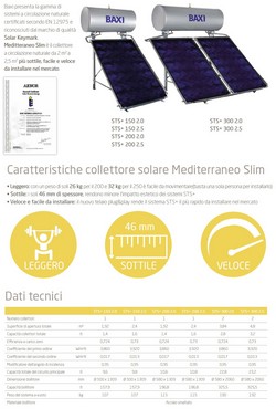 Pannello Solare Termico Immergas 150 Litri Modello Natural Sol 150