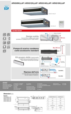 Climatizzatore Fujitsu 18000 Btu Canalizzabile KL Compatta 220v